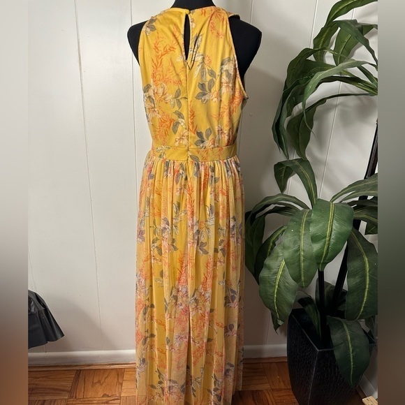 Candalite Yellow Floral Long Dress, Size Medium - Picture 4 of 16